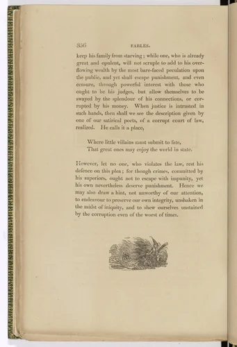 Tailpiece (page 356) from The Fables of Aesop by Thomas Bewick, illustrated book, 1818