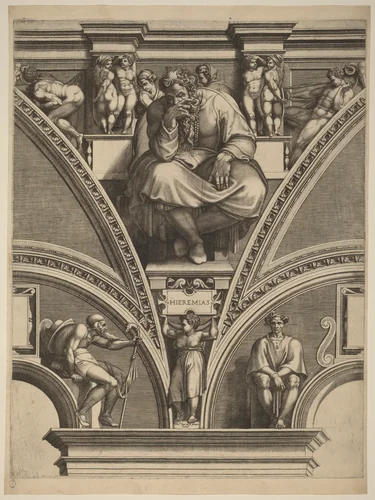 The Prophet Jeremiah by Giorgio Ghisi, print, 1570-1574