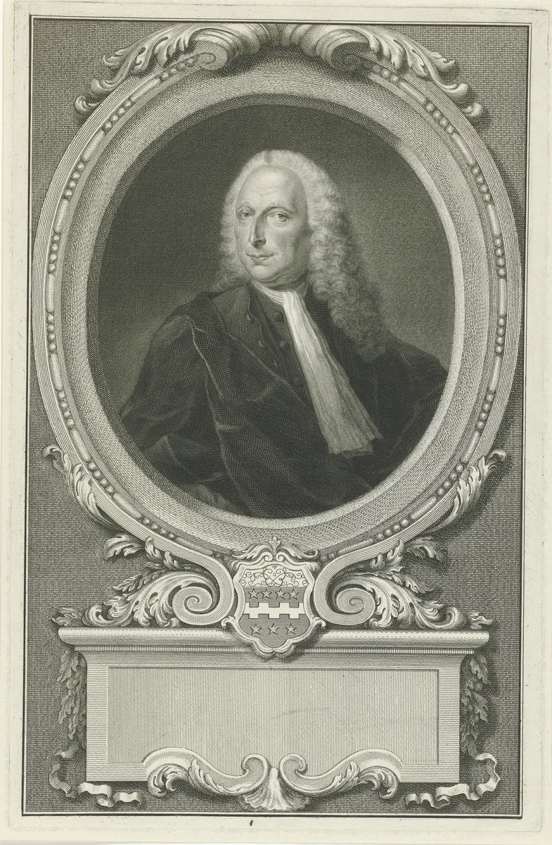 Portret van Willem van Citters by Jacob Houbraken, print, 1757-1759