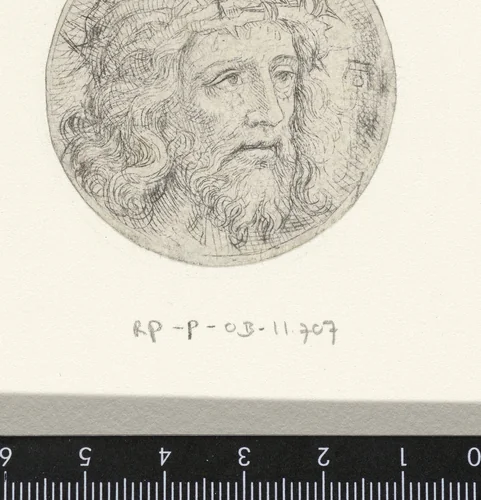 Christus met de doornenkroon by anonymous, print, 1511-1513