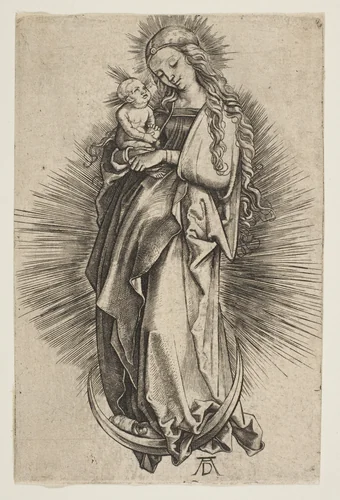 The Virgin on the Crescent (copy) by Albrecht Dürer, print, 1485-1600