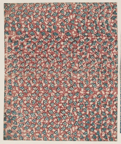 Sheet with overall abstract pattern by anonymous, print, 1800-1900