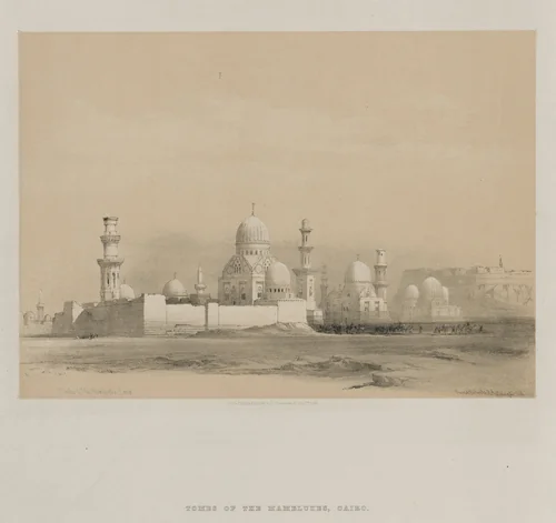 Egypt and Nubia, Volume III: Tombs of the Memlooks, Cairo by Louis Haghe, print, 1849