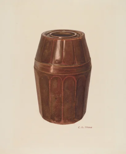 Jar by Clinton Myers, index of american design, 1935-1942