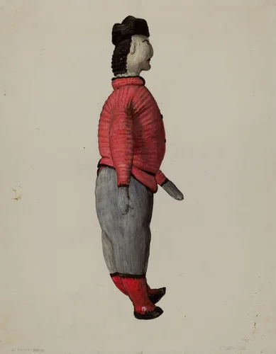 Knitted Doll by Jane Iverson, index of american design, 1935-1942