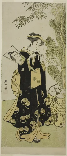 The Actor Segawa Kikunojo III as Otora in the Play Ume-goyomi Akebono Soga, Performed at the Ichimura Theater in the Third Month, 1780 by Katsukawa Shunko, print, 1775-1785
