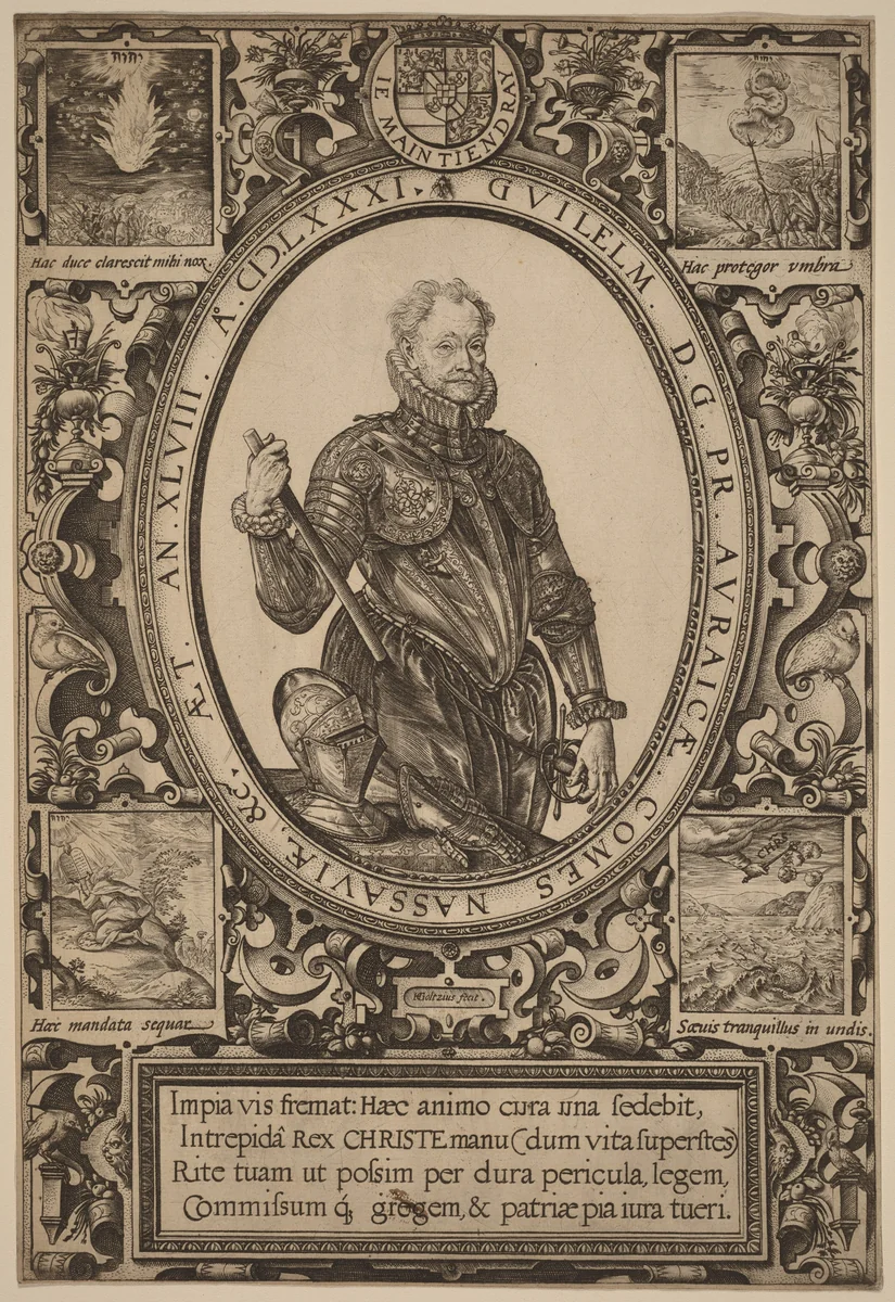 William, Count of Nassau, Prince of Orange by Hendrick Goltzius, print, 1581