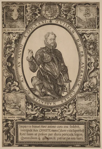 William, Count of Nassau, Prince of Orange by Hendrick Goltzius, print, 1581