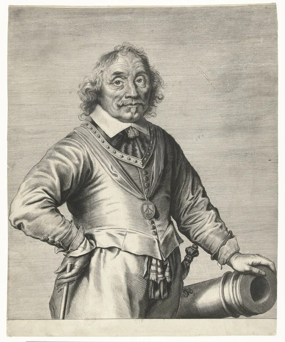 Portret van Maarten Harpertszoon Tromp by Cornelis van Dalen, print, 1648-1664
