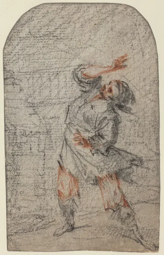 Dream of a Man Fleeing by Francesco Montelatici, drawing, 1607-1661
