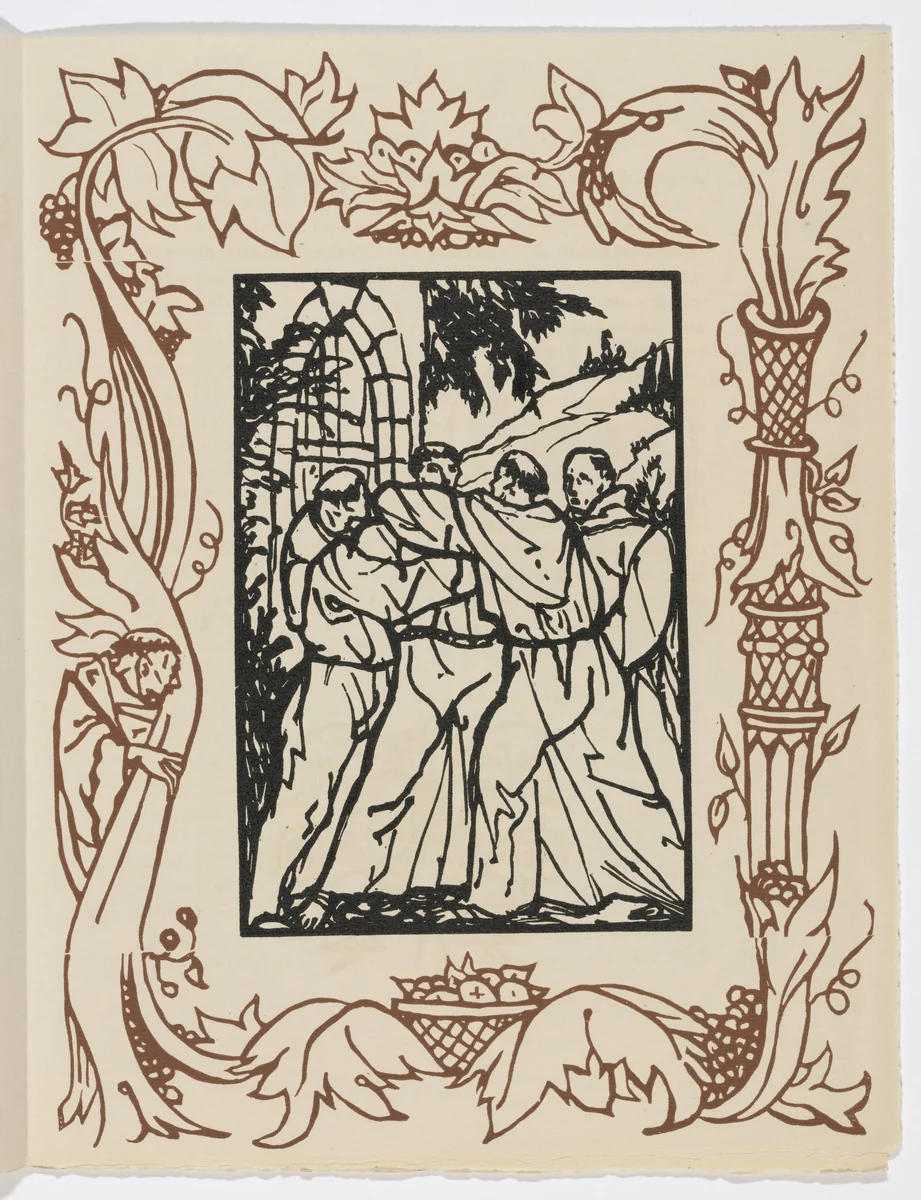 Plate (page 173) from Les Petites Fleurs de St. François (The Little Flowers of St. Francis) by Émile Bernard, illustrated book, 1928