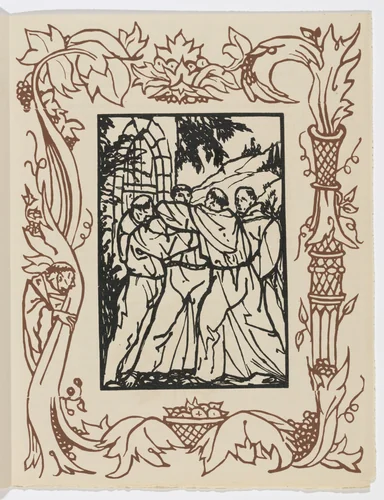 Plate (page 173) from Les Petites Fleurs de St. François (The Little Flowers of St. Francis) by Émile Bernard, illustrated book, 1928