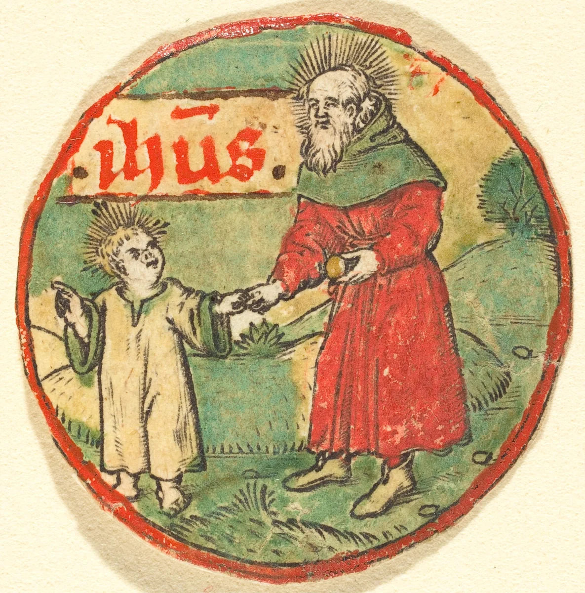 Joseph and the Christ Child by German 15th Century, print, 1500