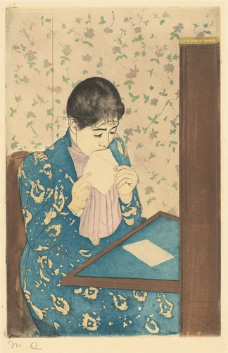 The Letter by Mary Cassatt, print, 1890-1891