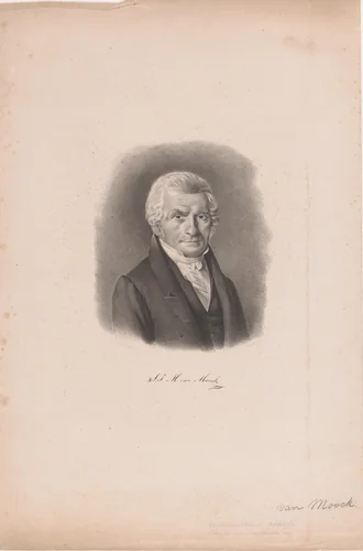 Portret van S. J. M. van Moock by Prosper Ferdinand Heyse, print, 1842-1887