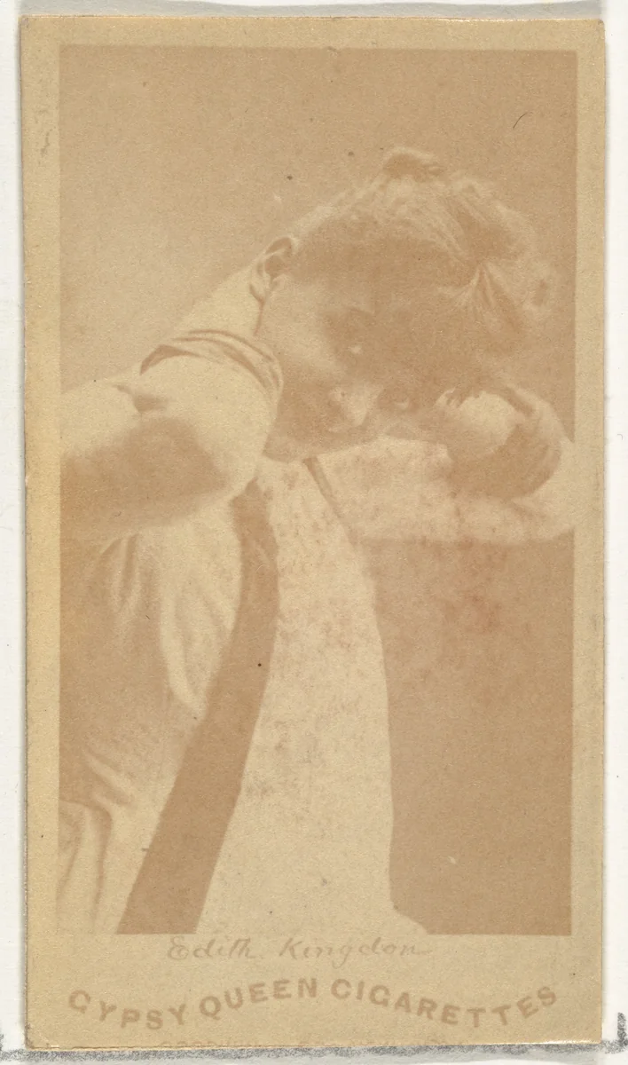 Edith Kingdon, from the Actors and Actresses series (N171) for Gypsy Queen Cigarettes by Goodwin & Company, photograph, 1886-1890
