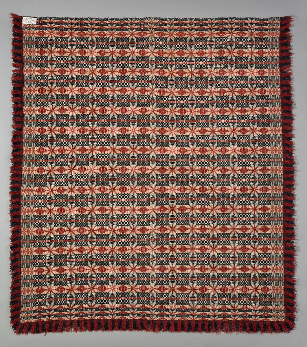 Coverlet by anonymous, textile, 1820-1840