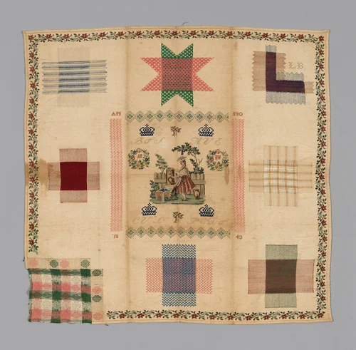 Darning Sampler by Netherlands, textile, 1843