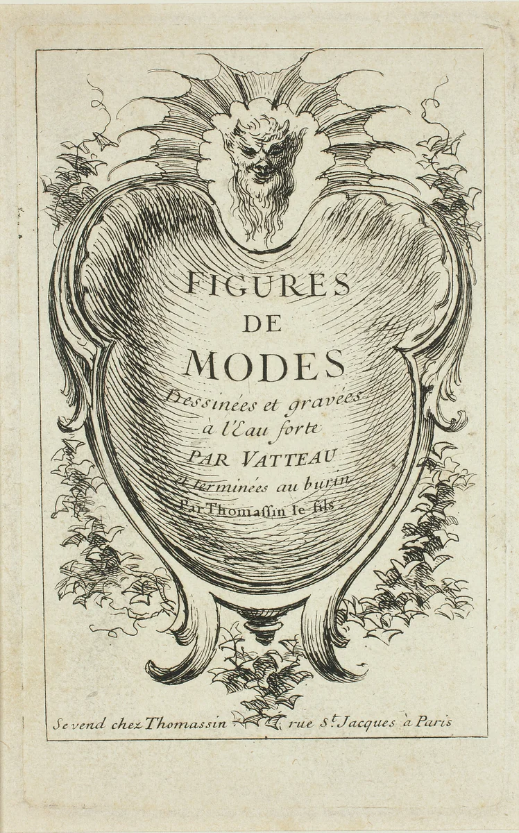 Title Page, from Figures de modes by Jean-Antoine Watteau, print, 1705-1715