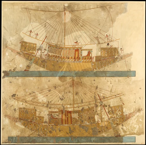 The Viceroy's Boat, Tomb of Huy by Charles K. Wilkinson, artwork, -1353--1327