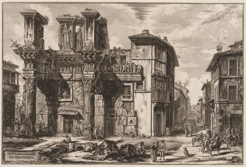 Views of Rome: Forum of Nerva by Giovanni Battista Piranesi, print, 1740-1778