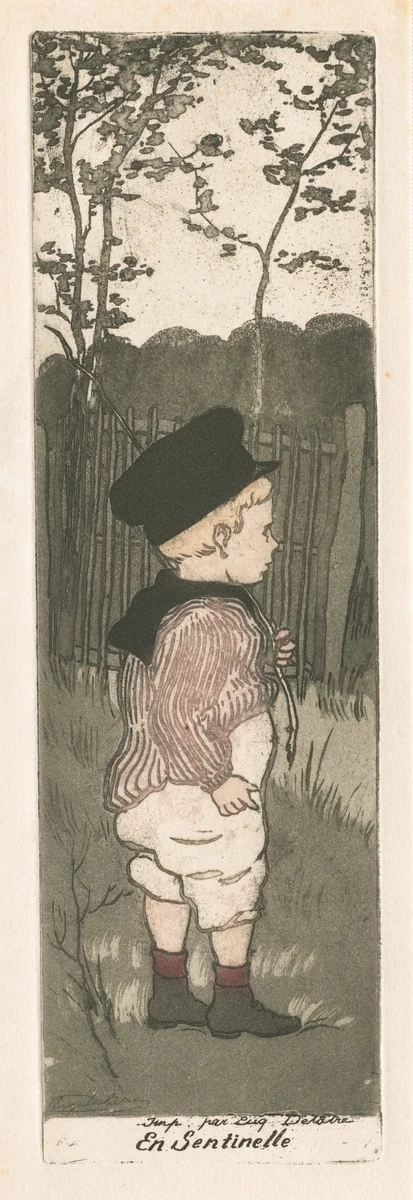 On Sentry Duty by Eugène Delâtre, print, 1900-1910