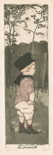 On Sentry Duty by Eugène Delâtre, print, 1900-1910