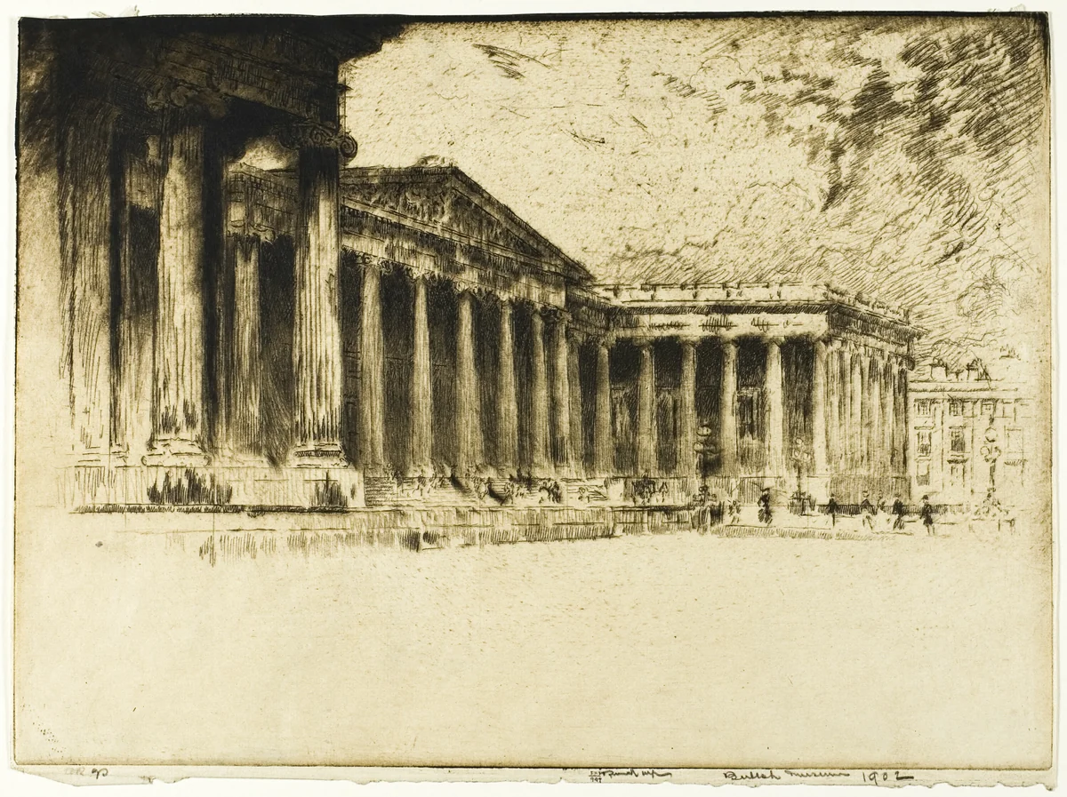The British Museum by Joseph Pennell, print, 1904