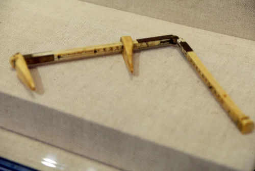 Folding Shoe Measure by England, textile, 1738