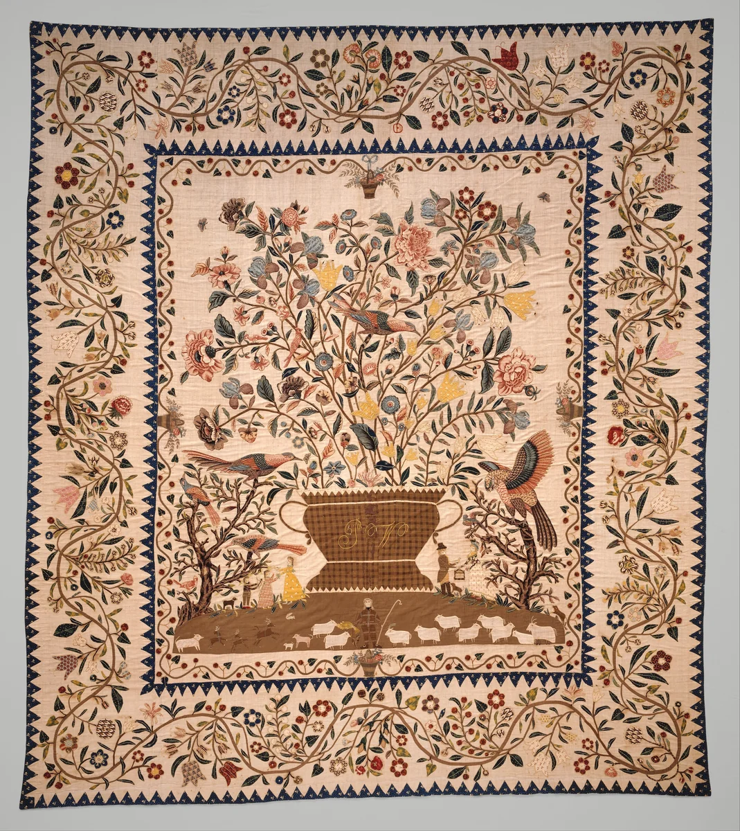 Phebe Warner Coverlet by Sarah Furman Warner Williams, artwork, 1800-1806