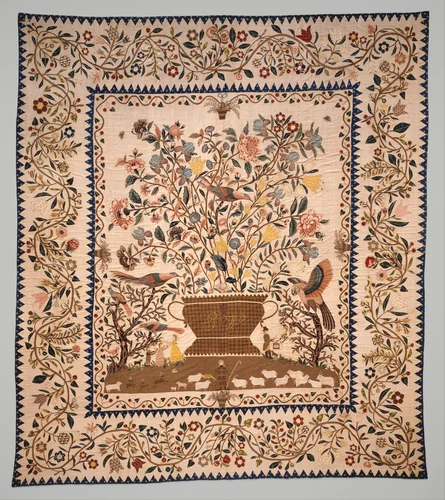 Phebe Warner Coverlet by Sarah Furman Warner Williams, artwork, 1800-1806