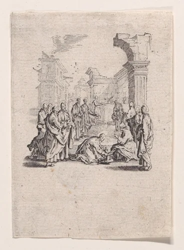 Le Lavement des Pieds (The Washing of the Feet), from "La Petite Passion" (The Little Passion) by Jacques Callot, print, 1624-1625