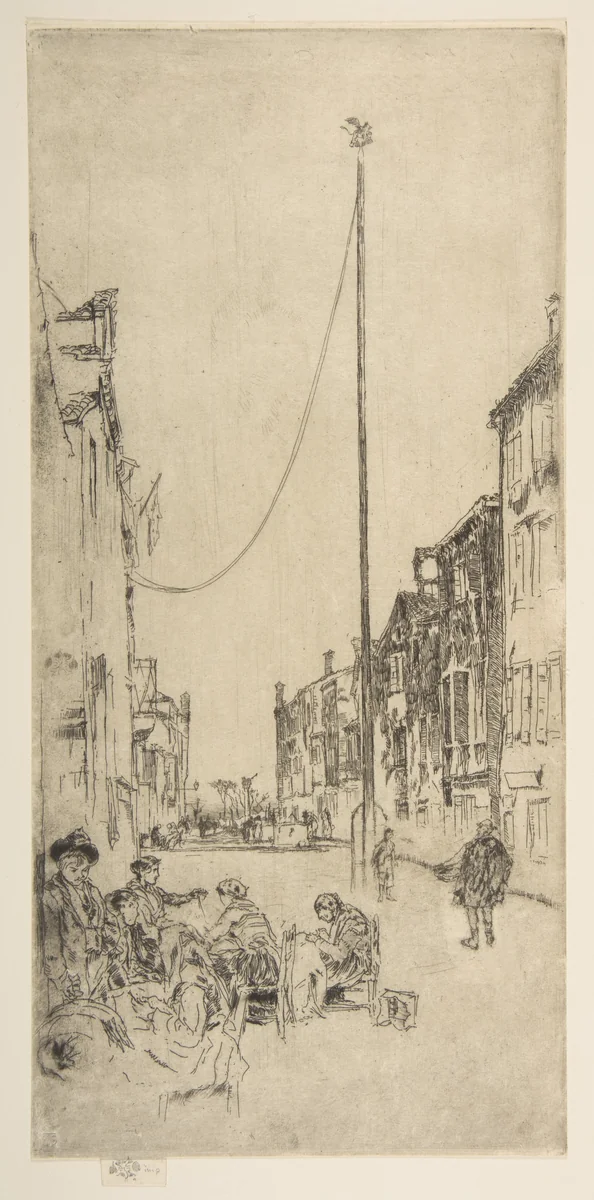 The Mast (The Venetian Mast) by James McNeill Whistler, print, 1879-1880