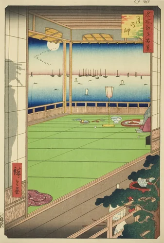Moon-Viewing Point (Tsuki no misaki), from the series One Hundred Famous Views of Edo (Meisho Edo hyakkei by Utagawa Hiroshige (歌川広重), print, 1857