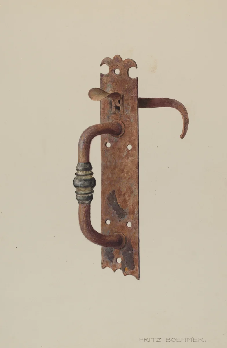 Door Latch by Fritz Boehmer, index of american design, 1939