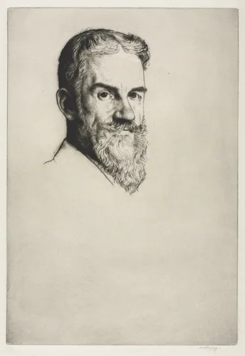 George Bernard Shaw by William Strang, print, 1907