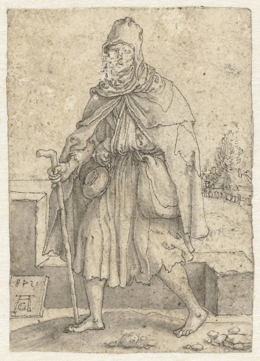 Pauperitas by Heinrich Aldegrever, drawing, 1548