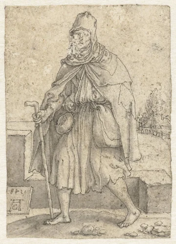 Pauperitas by Heinrich Aldegrever, drawing, 1548