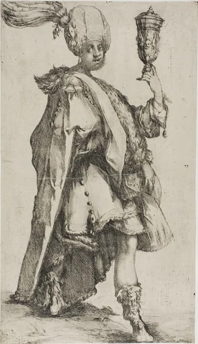 The Three Magi: Balthasar, King of Sheba by Jacques Bellange, print, 1612-1616