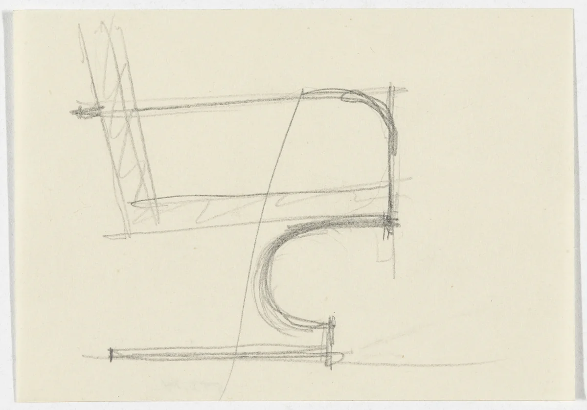 Lounge Chair with Arms (Elevation sketch) by Ludwig Mies van der Rohe, mies van der rohe archive, 1926