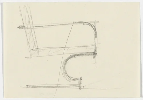 Lounge Chair with Arms (Elevation sketch) by Ludwig Mies van der Rohe, mies van der rohe archive, 1926