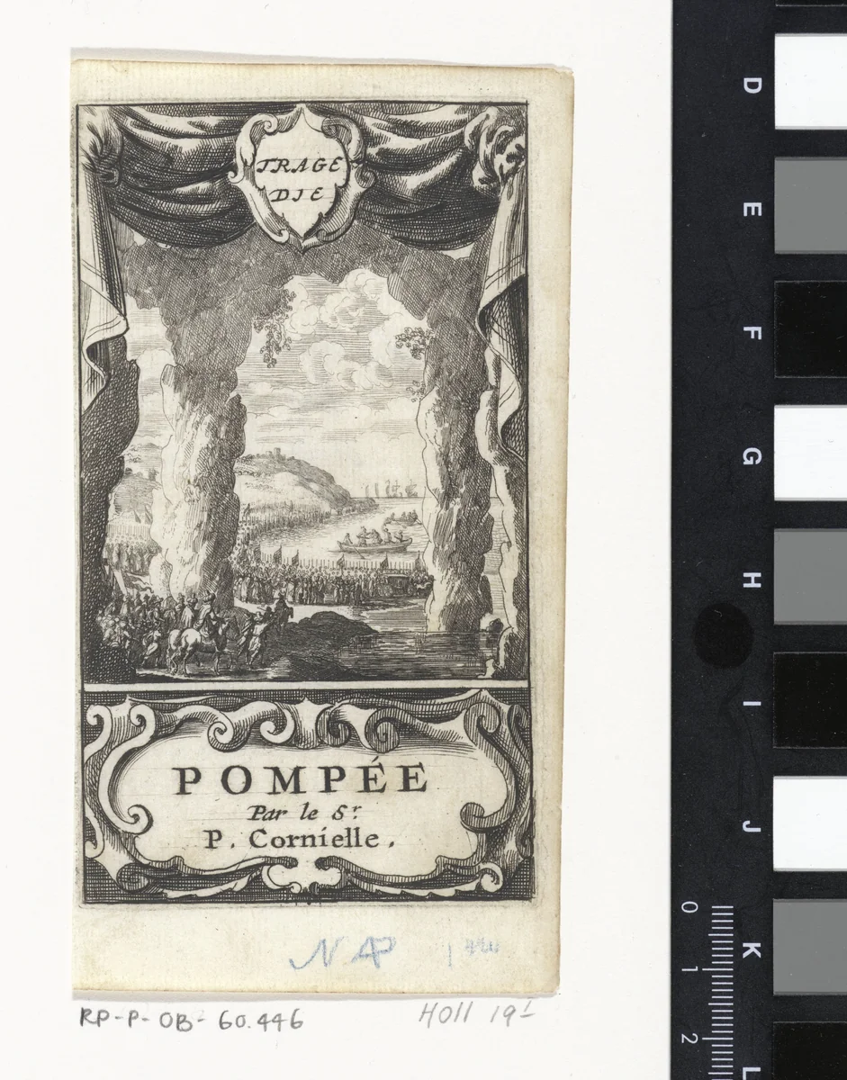 Dood van Pompeius by Abraham Dircksz. Santvoort, print, 1663