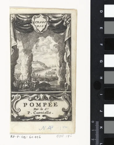 Dood van Pompeius by Abraham Dircksz. Santvoort, print, 1663
