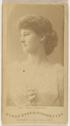 The Marchioness, from the Actors and Actresses series (N171) for Gypsy Queen Cigarettes by Goodwin & Company, photograph, 1886-1890