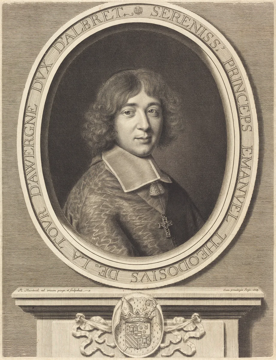 Cardinal de Bouillon by Robert Nanteuil, print, 1668