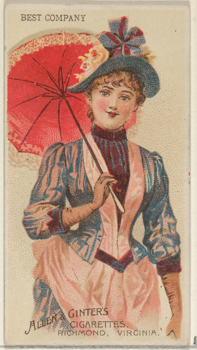 Best Company, from the Parasol Drills series (N18) for Allen & Ginter Cigarettes Brands by Allen & Ginter, print, 1888