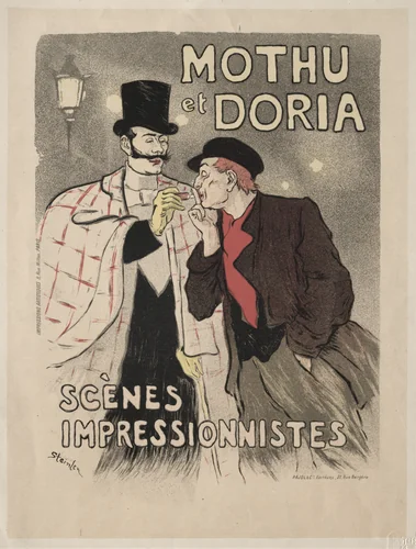 Mothu et Doria - Scènes impressionistes by Théophile Alexandre Steinlen, print, 1893