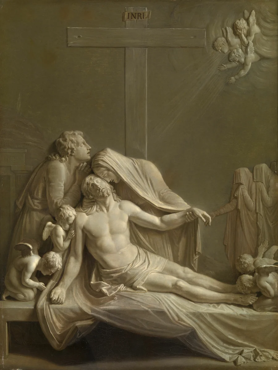 Deposition (after Antonio Canova) by Bernardino Nocchi, painting, 1800