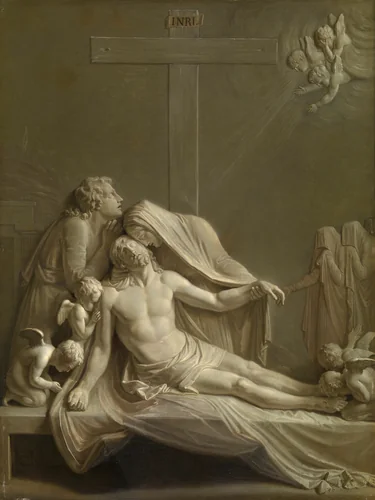 Deposition (after Antonio Canova) by Bernardino Nocchi, painting, 1800