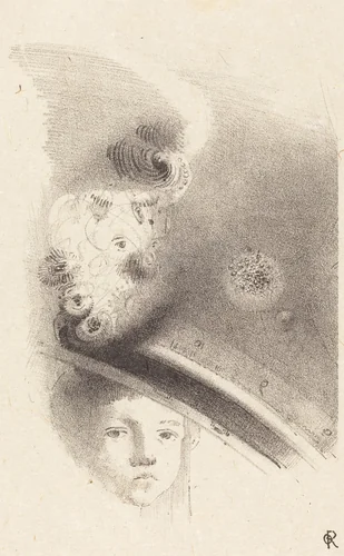 Tete d'Enfant (Head of a Child) by Odilon Redon, print, 1899
